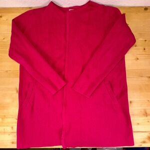 J.Crew Re-Imagined Pink‎ Knit Open Front Cardigan Boho Cozy Fall Sweater M